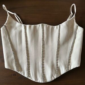 Oh Polly Cream Beaded Camisole